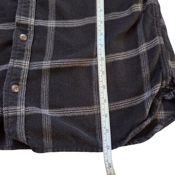 Vans Plaid Flannel Button Up Shirt Men's Large Black Streetwear Cottagecore City - Picture 5 of 10